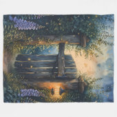 Couverture Polaire Porte De Jardin Enchantée Sous Ciel De Luciole (Devant (Horizontal))