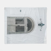 COUVERTURE POLAIRE PORTE EN BOIS GRIS FERMÉE SOUS LA LUMIÈRE NOIRE (Devant (Horizontal))