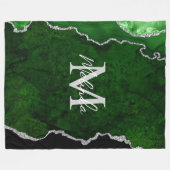 Couverture Polaire Porte en marbre vert et argent (Devant (Horizontal))