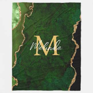 Couverture Polaire Porte en marbre vert et or