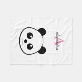 Couverture Polaire Porte-panda coutume Monogramme (Devant (Horizontal))