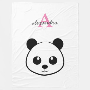 Couverture Polaire Porte-panda coutume Monogramme