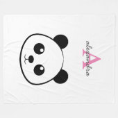 Couverture Polaire Porte-panda coutume Monogramme (Devant (Horizontal))