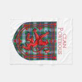Couverture Polaire Porteous Tartan Scottish Plaid Lion Rampant (Devant (Horizontal))