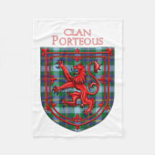 Couverture Polaire Porteous Tartan Scottish Plaid Lion Rampant (Devant)