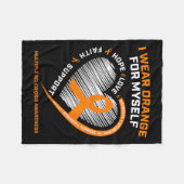 Couverture Polaire Porter Orange Moi-même Sclérose en multiple Sensib (Devant (Horizontal))