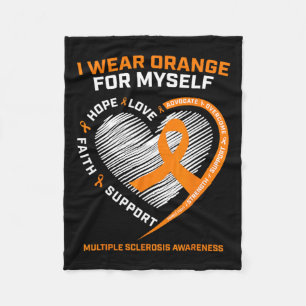 Couverture Polaire Porter Orange Moi-même Sclérose en multiple Sensib