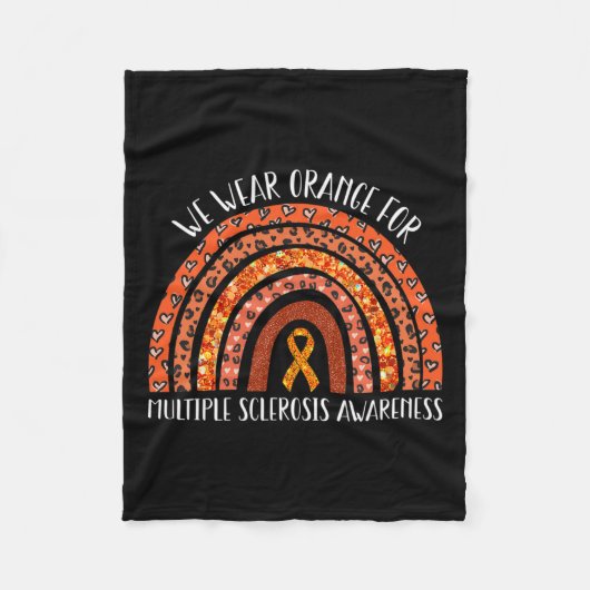 Couverture Polaire Porter Orange Ms Rainbow Multiple Sclerosis Awards (Devant)