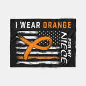 Couverture Polaire Porter Orange Niece Sclérose Multiple Ms Drapeaux (Devant (Horizontal))