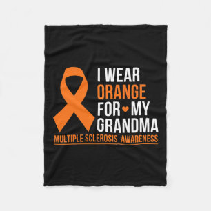 Couverture Polaire Porter Orange Pour Ma Grand-Mère Sclérose En Plaqu
