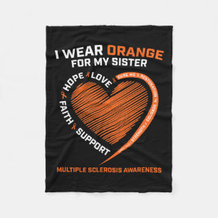 Couverture Polaire Porter Orange Pour Ma Soeur Ms Multiple Sclerosis