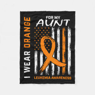 Couverture Polaire Porter Orange Pour Ma Tante Leucémie Sensibilisati