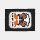 Couverture Polaire Porter Orange Pour Mon Père Ms Multiple Sclerosis (Devant (Horizontal))