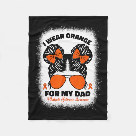 Couverture Polaire Porter Orange Pour Mon Père Ms Multiple Sclerosis (Devant)