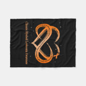 Couverture Polaire Porter Orange Pour Myéloïde Chronique Leucémie Gue (Devant (Horizontal))