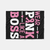 Couverture Polaire Porter Rose Comme Un Boss Pink Ribbon Cancer Du Se (Devant (Horizontal))