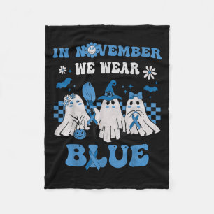 Couverture Polaire Porter super Bleu Diabète Sensibilisation Cute Fan