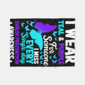 Couverture Polaire Porter Turquoise &amp ; Purple Pour Quelqu'Un Qui  (Devant (Horizontal))