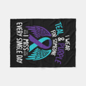 Couverture Polaire Porter Turquoise & ; Violet Pour Quelqu'Un Qui (Devant (Horizontal))