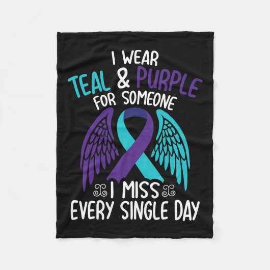 Couverture Polaire Porter Turquoise & ; Violet Pour Quelqu'Un Qui (Devant)