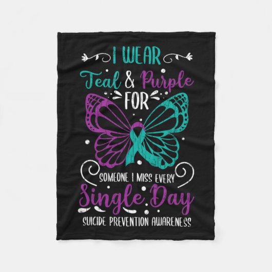 Couverture Polaire Porter Une Sensibilisation Turquoise Et Violente À (Devant)