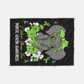 Couverture Polaire Portez du vert pour l'éléphant de sensibilisation (Devant (Horizontal))