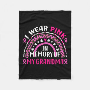 Couverture Polaire Portez Le Rose En Mémoire De Mon Grand-Mère Cancer