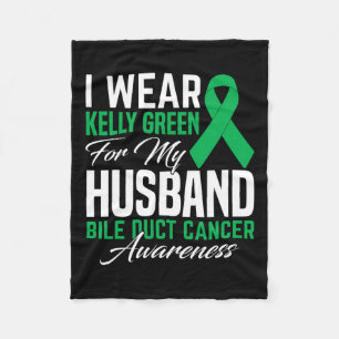 Couverture Polaire Portez le vert Kelly pour mon mari cancer des voie