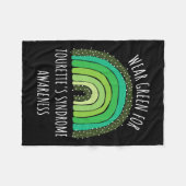 Couverture Polaire Portez le vert pour la sensibilisation au syndrome (Devant (Horizontal))