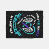 Couverture Polaire Portez Turquoise Et Violet Pour Ma Mère Suicide Aw (Devant (Horizontal))