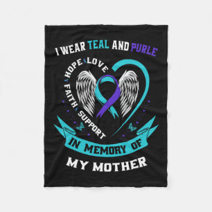 Couverture Polaire Portez Turquoise Et Violet Pour Ma Mère Suicide Aw