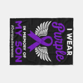 Couverture Polaire Portez Une Mémoire Violette De Mon Fils Adjudicati (Devant (Horizontal))