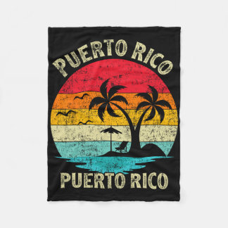 Couverture Polaire Porto Rico Beach Porto Rico Vintage Family Vacat