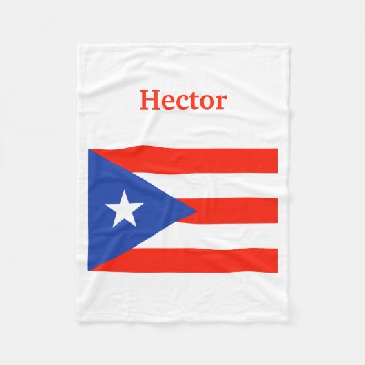 Couverture Polaire Portoricain Bandera 4Hector (nom) de Boricua (Devant)