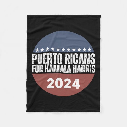 Couverture Polaire Portoricains Pour Kamala Harris 2024 (Devant)