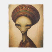 Couverture Polaire Portrait Alien antique (Devant)