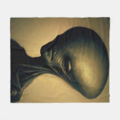 Couverture Polaire Portrait Alien tiré à la main (Devant (Horizontal))