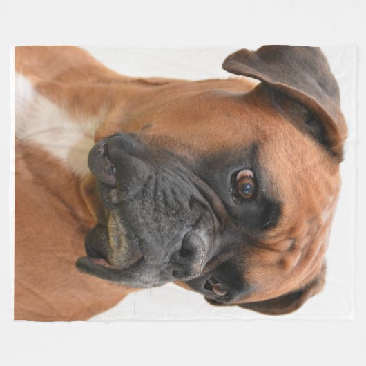 Couverture Polaire Portrait Boxer (Devant (Horizontal))