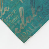 Couverture Polaire Portrait d'Airedale Terrier sur l'art Word (Coin)