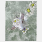 Couverture Polaire Portrait d'aquarelle de la chèvre de bébé (Devant)