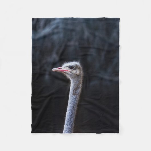 Couverture Polaire portrait d'autruche (Devant)