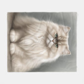 Couverture Polaire Portrait de beauté du chat perse (Devant (Horizontal))