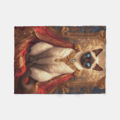 Couverture Polaire Portrait de chat majestueux Royal Siamese (Devant (Horizontal))