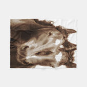 Couverture Polaire Portrait de cheval III (Devant (Horizontal))