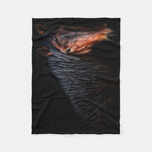 Couverture Polaire Portrait de cheval VII (Devant)