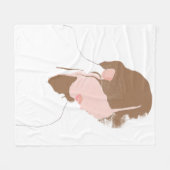 Couverture Polaire Portrait de contours moderne (Devant (Horizontal))