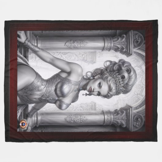 Couverture Polaire Portrait de Drusella Arkaevis AI Art par Xzendor7