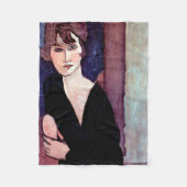 Couverture Polaire Portrait de femme, Modigliani (Devant)
