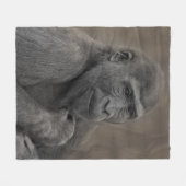 Couverture Polaire Portrait de Gorilla Shufai (Devant (Horizontal))
