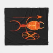 Couverture Polaire Portrait de guerrier tribal africain Abstrait (Devant (Horizontal))